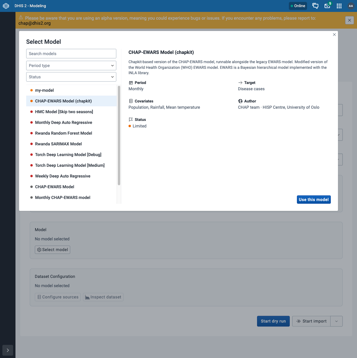 Model picker